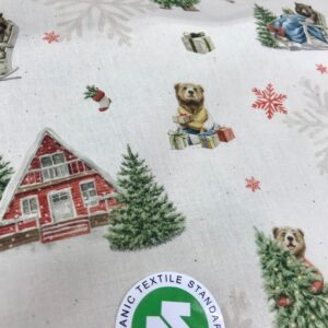 Tissu coton imprimé labellisé bio oekotex pour toutes coutures DIY et jolis vêtements