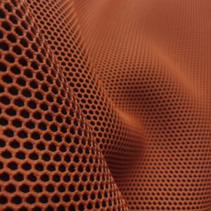 tissu MESH bubble 3d coloris ORANGE TERRACOTTA pour rénover siège et couture de sacs