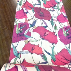 COQUELICOT SABLE tissu plein air pour transat en largeur 44cm polyester traité anti-taches