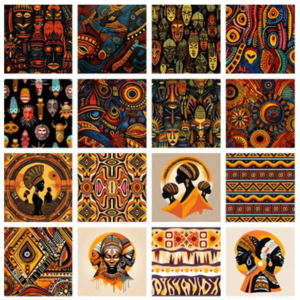 lot 16 carrés lingettes AFRICA