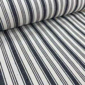 rayures tissé teint REF EUGENE en 150cm coloris noir