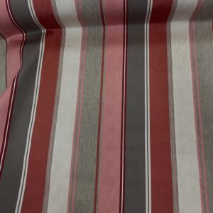 toile extérieure avec rayures ocre rouge lin Spécial Plein Air avec traitement anti taches outdoor