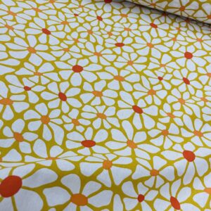Tissu APRIL CURRY / garantie OEKO-TEX en coton tout fin et souple