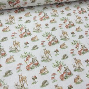 Tissu BOSQUET / garantie OEKO-TEX en coton tout fin et souple