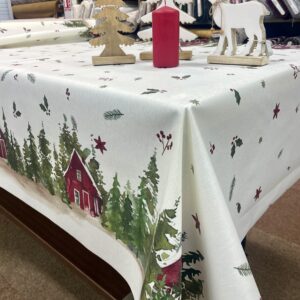 Toile enduite-largeur 140 cm-Mon chalet en forêt x 10cm
