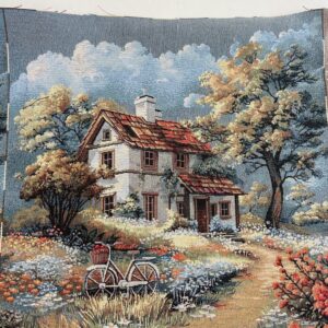 Carrés MA PETITE CHAUMIERE en tissu jacquard bien épais