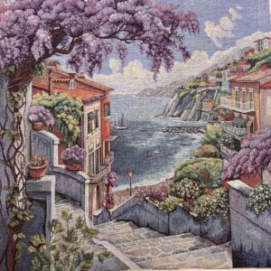 Carrés VILLAGE BORD DE tissu jacquard bien épais