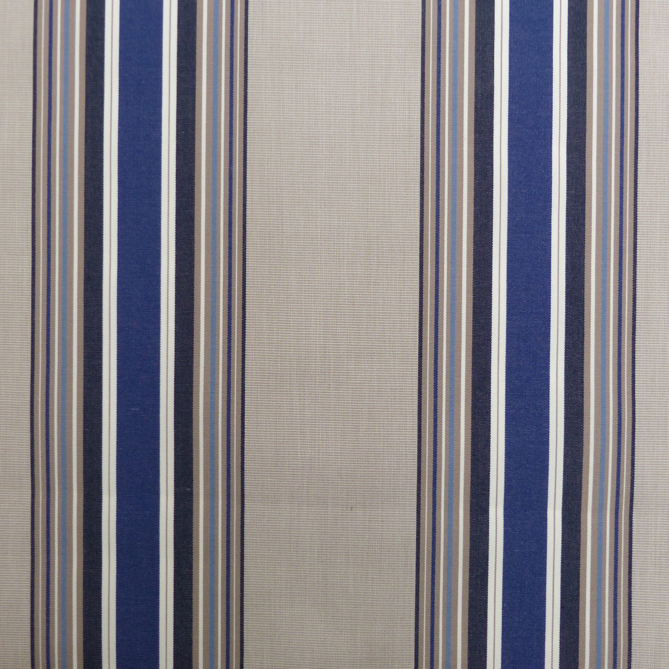 Tissu toile rayures plein air motif Croisic couleur bleu