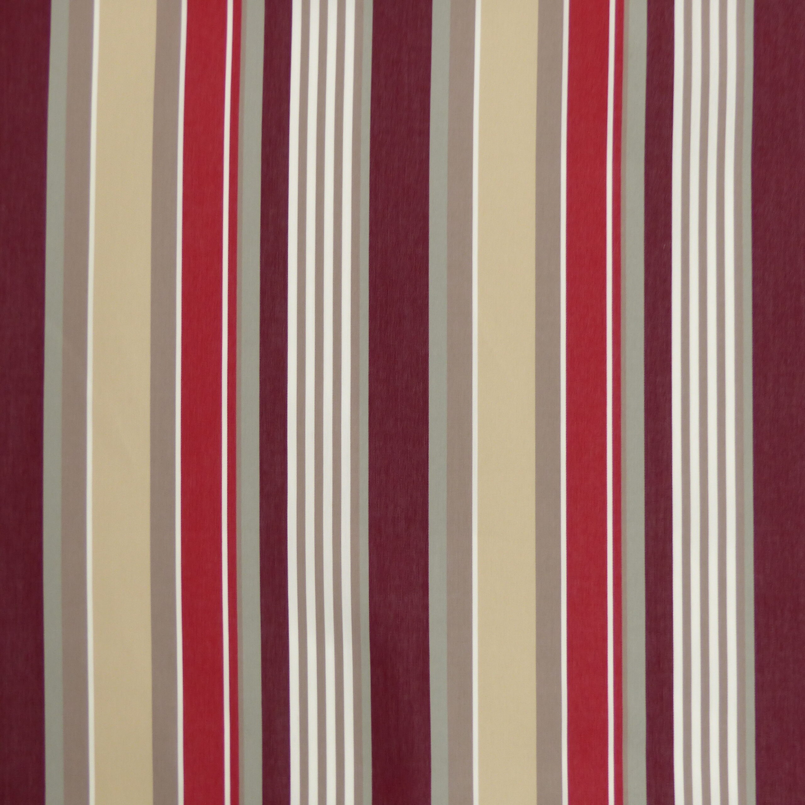 Tissu toile rayures plein air motif Elba couleur bordeaux