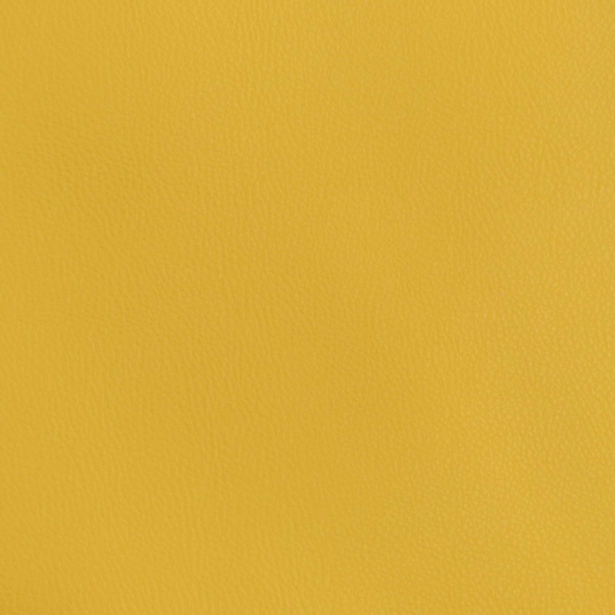 Tissu simili cuir uni couleur curcuma