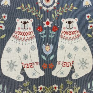 carré tapisserie 45*45cm convient pour face de coussin - motifs ours polaires